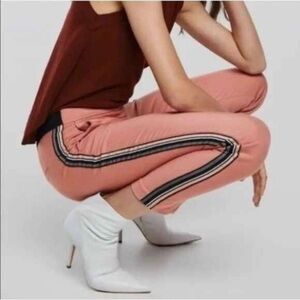 New Zara Women's Pink Joggers with Stripe Detail size S